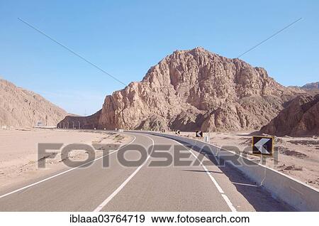 "Mountain """"Lying Camel"""", roadway Sharm el-Sheikh to Dahab, Sinai Peninsula, Egypt, Africa" View Large Photo Image Stock Photo - "Mountain """"Lying Camel"""", roadway Sharm el-Sheikh to Dahab, Sinai Peninsula, Egypt, Africa". Fotosearch