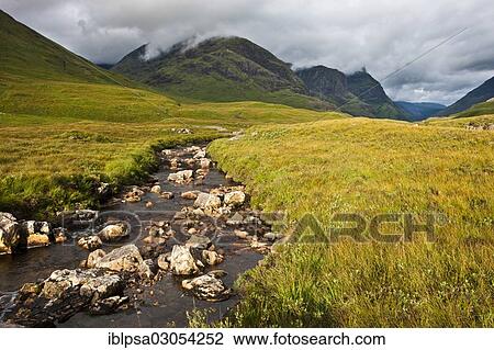 "Mountain stream in the Scottish Highlands, Glen Coe, Scotland, United Kingdom, Europe" View Large Photo Image Stock Image - "Mountain stream in the Scottish Highlands, Glen Coe, Scotland, United Kingdom, Europe". Fotosearch
