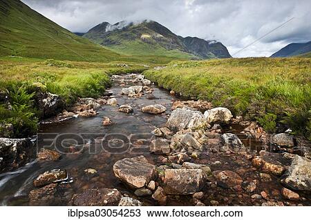 "Mountain stream in the Scottish Highlands, Glen Coe, Scotland, United Kingdom, Europe" View Large Photo Image Stock Image - "Mountain stream in the Scottish Highlands, Glen Coe, Scotland, United Kingdom, Europe". Fotosearch