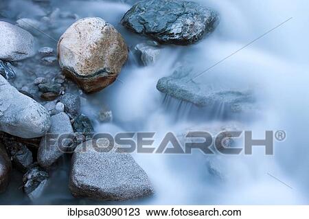 Stock Image - "Mountain stream, Nationalpark Ecrins, Rhone Alpes, Departement Isere, Rhone-Alpes, France, Europe". Fotosearch