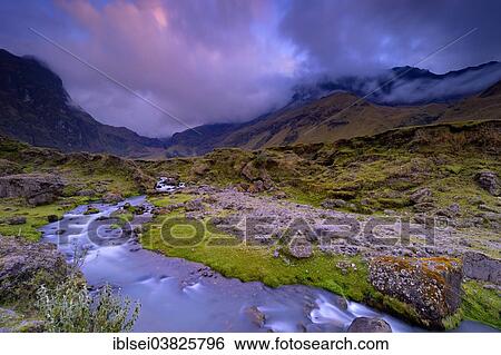"Mountain stream with the peaks of El Altar or Kapak Urku, Riobamba, Region Cotopaxi, Ecuador, South America" View Large Photo Image Stock Photograph - "Mountain stream with the peaks of El Altar or Kapak Urku, Riobamba, Region Cotopaxi, Ecuador, South America". Fotosearch