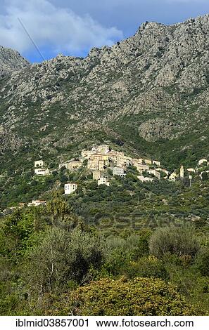 "Mountain village of Lama in the Ostriconi Valley, Corsica, France, Europe" View Large Photo Image Stock Image - "Mountain village of Lama in the Ostriconi Valley, Corsica, France, Europe". Fotosearch
