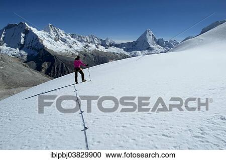 "Mountaineer during the ascent of Mt Nevado Pisco, Cordillera Blanca, Peru, South America" View Large Photo Image Stock Image - "Mountaineer during the ascent of Mt Nevado Pisco, Cordillera Blanca, Peru, South America". Fotosearch