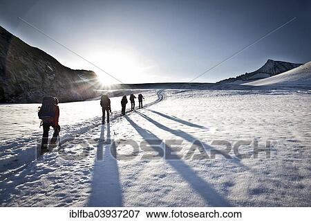"Mountaineers on the glacier, Grossvenediger, Salzburg State, Austria, Europe" View Large Photo Image Stock Photo - "Mountaineers on the glacier, Grossvenediger, Salzburg State, Austria, Europe". Fotosearch