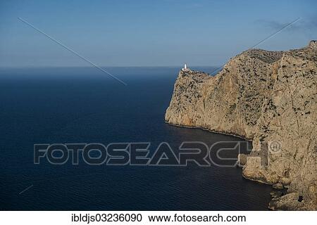 "Mountains and the sea at Cap Formentor, Pollenca, Serra de Tramuntana, Majorca, Balearic Islands, Spain, Europe" View Large Photo Image Stock Image - "Mountains and the sea at Cap Formentor, Pollenca, Serra de Tramuntana, Majorca, Balearic Islands, Spain, Europe". Fotosearch