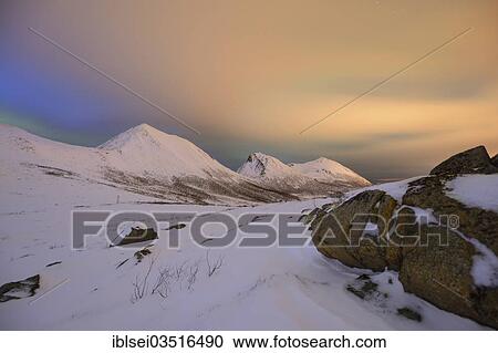 "Mountains in the moonlight in winter, Grotfjord, Tromso, ‪Troms, Northern Norway, Norway, Europe" View Large Photo Image Stock Image - "Mountains in the moonlight in winter, Grotfjord, Tromso, ‪Troms, Northern Norway, Norway, Europe". Fotosearch