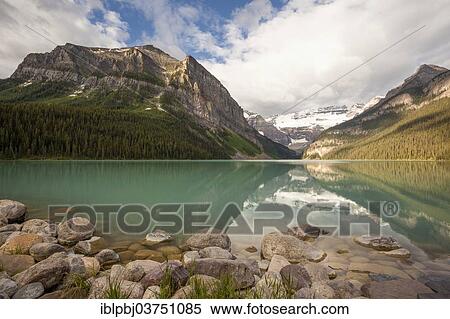 "Mountains reflected in Lake Louise, Banff National Park, Canada, North America" View Large Photo Image Stock Photography - "Mountains reflected in Lake Louise, Banff National Park, Canada, North America". Fotosearch