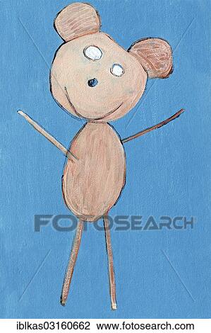 "Mouse, stick figure, children's drawing, Zoutelande, Zeeland province, The Netherlands, Europe" View Large Photo Image Stock Image - "Mouse, stick figure, children's drawing, Zoutelande, Zeeland province, The Netherlands, Europe". Fotosearch