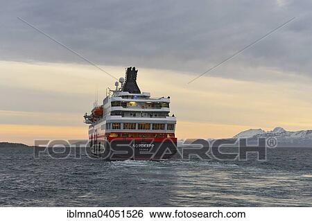 "MS Nordkapp on the way to the Vagsfjord in the morning light, Harstad, Troms, Norway, Europe" View Large Photo Image Stock Photograph - "MS Nordkapp on the way to the Vagsfjord in the morning light, Harstad, Troms, Norway, Europe". Fotosearch
