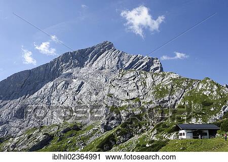 Stock Image - "Mt Alpspitze, Wetterstein range, Garmisch-Partenkirchen, Upper Bavaria, Bavaria, Germany, Europe". Fotosearch
