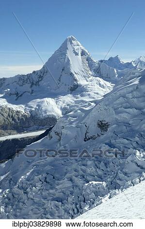 Stock Photo - "Mt Nevado Artesonraju, Cordillera Blanca, Peru, South America". Fotosearch