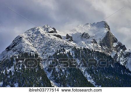 Picture - "Mt Schaufelspitze, from Risstal Valley, Karwendel Mountains, Tyrol, Austria, Europe". Fotosearch