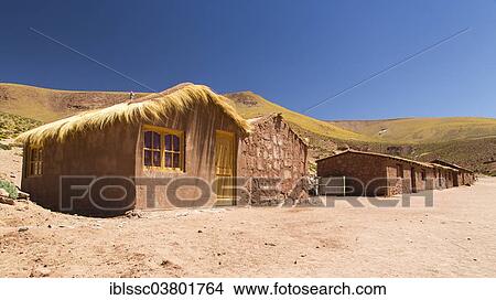Picture - "Mud houses, Machuca, Andes, Atacama Desert, Northern Chile, Chile, South America". Fotosearch