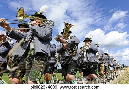 "Muensing brass band, marching band, Upper Bavaria, Bavaria, Germany, Europe" View Large Photo Image Stock Photo - "Muensing brass band, marching band, Upper Bavaria, Bavaria, Germany, Europe". Fotosearch