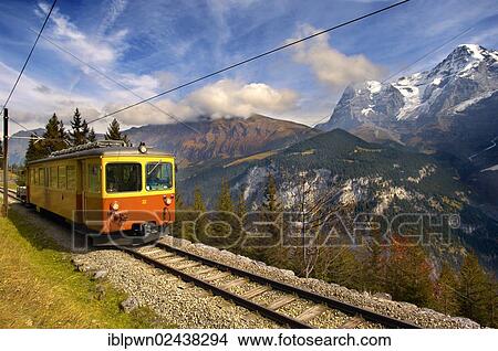 "Muerren funicular train, Switzerland, Europe" View Large Photo Image Picture - "Muerren funicular train, Switzerland, Europe". Fotosearch
