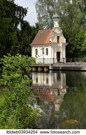 Picture - "Muhlkapelle chapel, Krumbach, Bavarian Swabia, Bavaria, Germany, Europe". Fotosearch