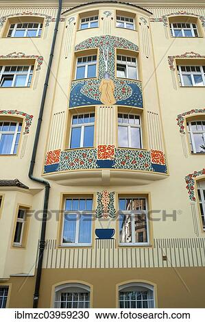 "Multi-storey bay window of a restored Art Nouveau facade, residential building, Nuremberg, Middle Franconia, Bavaria, Germany, Europe" View Large Photo Image Stock Image - "Multi-storey bay window of a restored Art Nouveau facade, residential building, Nuremberg, Middle Franconia, Bavaria, Germany, Europe". Fotosearch