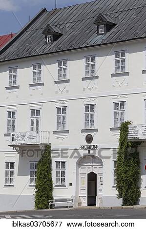 Stock Photo - "Municipal Museum and Goethe Memorial, Marianske Lazne, Karlovy Vary Region, Bohemia, Czech Republic, Europe". Fotosearch