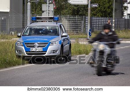 "Municipal police during the speed control of motorcycles, Germany, Europe" View Large Photo Image Stock Photography - "Municipal police during the speed control of motorcycles, Germany, Europe". Fotosearch