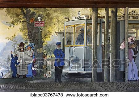 "Mural at a tram stop, Gruenwald, Munich, Upper Bavaria, Bavaria, Germany, Europe" View Large Photo Image Stock Photo - "Mural at a tram stop, Gruenwald, Munich, Upper Bavaria, Bavaria, Germany, Europe". Fotosearch