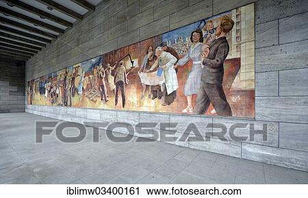 "Mural """"Buildung the Republic"""" made from Meissen porcelain tiles by Max Lingner on the facade of the German Ministry of Finance, former Ministry of Aviation during the Nazi period, Berlin, Berlin, Germany, Europe" View Large Photo Image Stock Image - "Mural """"Buildung the Republic"""" made from Meissen porcelain tiles by Max Lingner on the facade of the German Ministry of Finance, former Ministry of Aviation during the Nazi period, Berlin, Berlin, Germany, Europe". Fotosearch