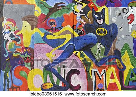 Stock Photograph - "Mural, East Side Gallery, Berlin Wall Gallery, Berlin, Germany, Europe". Fotosearch