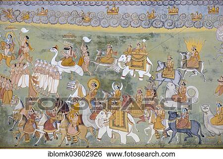 "Mural, Mehrangarh Fort, Jodhpur, Rajasthan, India, Asia" View Large Photo Image Stock Photograph - "Mural, Mehrangarh Fort, Jodhpur, Rajasthan, India, Asia". Fotosearch