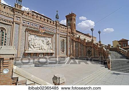 "Mural of the """"Lovers"""" with a fountain, La Escalinata staircase, Mudejar architecture, Teruel, UNESCO World Heritage Site, Aragon, Spain, Europe, PublicGround, Europe" View Large Photo Image Stock Photography - "Mural of the """"Lovers"""" with a fountain, La Escalinata staircase, Mudejar architecture, Teruel, UNESCO World Heritage Site, Aragon, Spain, Europe, PublicGround, Europe". Fotosearch