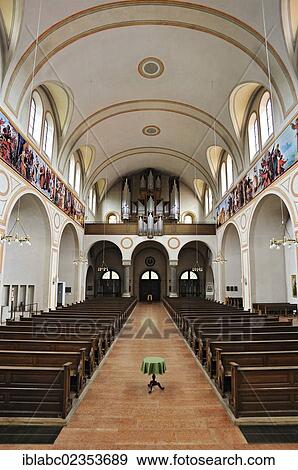 "Mural painting and organ, Church of St. Anthony, Suedfriedof, South Cemetary, Munich, Bavaria, Germany, Europe" View Large Photo Image Stock Photo - "Mural painting and organ, Church of St. Anthony, Suedfriedof, South Cemetary, Munich, Bavaria, Germany, Europe". Fotosearch