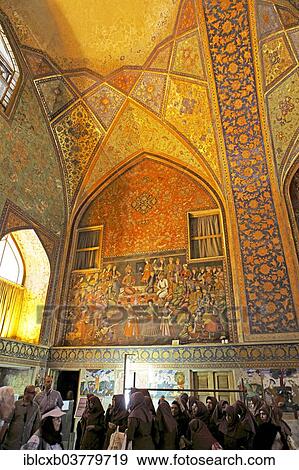 "Murals in the main hall, Chehel Sotun Palace, Isfahan, Isfahan Province, Persia, Iran, Asia" View Large Photo Image Stock Photo - "Murals in the main hall, Chehel Sotun Palace, Isfahan, Isfahan Province, Persia, Iran, Asia". Fotosearch