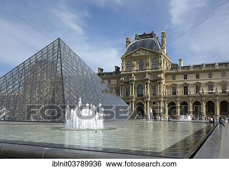 "Musee du Louvre with the pyramid, Paris, Ile-de-France, France, Europe" View Large Photo Image Stock Photograph - "Musee du Louvre with the pyramid, Paris, Ile-de-France, France, Europe". Fotosearch