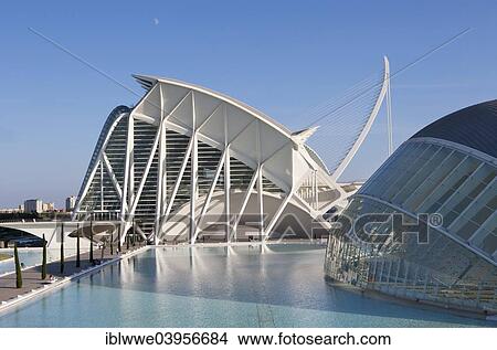 Picture - "Museo de las Ciencias and Agora, Ciudad de las Artes y las Ciencias, City of Arts and Sciences, Valencia, Spain, Europe". Fotosearch