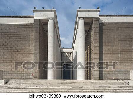 "Museo della Civilta Romana, Museum of Roman Civilisation, serving the fascist propaganda, EUR district, prestigious project of the Italian Fascists under Mussolini, Rome, Italy, Europe" View Large Photo Image Stock Photo - "Museo della Civilta Romana, Museum of Roman Civilisation, serving the fascist propaganda, EUR district, prestigious project of the Italian Fascists under Mussolini, Rome, Italy, Europe". Fotosearch