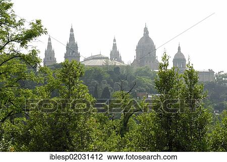 Stock Image - "Museu Nacional d'Art de Catalunya, Palau Nacional, National Palace, Barcelona, â€‹â€‹Catalonia, Spain, Europe, Barcelona, Catalonia, Spain, Europe". Fotosearch