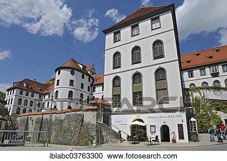 Stock Image - "Museum of the City of Fuessen, former St Mang Benedictine Abbey, Fuessen, Ostallgaeu, Allgaeu, Schwabia, Bavaria, Germany, Europe". Fotosearch