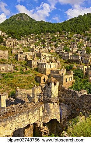 "Museum village, ghost town, Kayakoy, Fethiye, Turkey, Asia" View Large Photo Image Stock Photograph - "Museum village, ghost town, Kayakoy, Fethiye, Turkey, Asia". Fotosearch