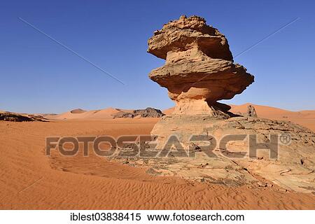 "Mushroom rock, hoodoo at Tin Merzouga, Tadrart region, Tassili N´Ajjer National Park, Unesco World Heritage Site, Algeria, Sahara, North Africa, Africa" View Large Photo Image Stock Photography - "Mushroom rock, hoodoo at Tin Merzouga, Tadrart region, Tassili N´Ajjer National Park, Unesco World Heritage Site, Algeria, Sahara, North Africa, Africa". Fotosearch
