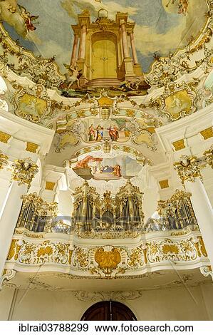 "Music gallery with organ, Wieskirche, Steingaden, Pfaffenwinkel, Upper Bavaria, Bavaria, Germany, Europe" View Large Photo Image Stock Photo - "Music gallery with organ, Wieskirche, Steingaden, Pfaffenwinkel, Upper Bavaria, Bavaria, Germany, Europe". Fotosearch