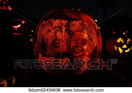 "Musical """"Annie"""", Jack O' Lantern event before Halloween, Providence, Rhode Island, USA" View Large Photo Image Stock Photograph - "Musical """"Annie"""", Jack O' Lantern event before Halloween, Providence, Rhode Island, USA". Fotosearch