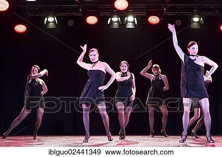 Stock Photo - "Musical """"Chicago"""", dancers, live performance, Le Theatre in Kriens, Lucerne, Switzerland, Europe". Fotosearch