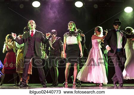 "Musical """"Chicago"""" with Aris Sas as Billy Flynn and Annette Krossa as Roxie Hart, live performance, Le Theatre in Kriens, Lucerne, Switzerland, Europe" View Large Photo Image Stock Image - "Musical """"Chicago"""" with Aris Sas as Billy Flynn and Annette Krossa as Roxie Hart, live performance, Le Theatre in Kriens, Lucerne, Switzerland, Europe". Fotosearch
