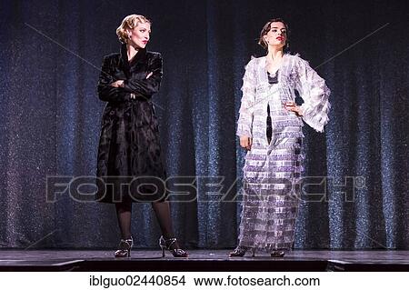 Picture - "Musical """"Chicago"""" with Natascha-Cecillia Hill as Velma Kelly and Annette Krossa as Roxie Hart, live performance, Le Theatre in Kriens, Lucerne, Switzerland, Europe". Fotosearch