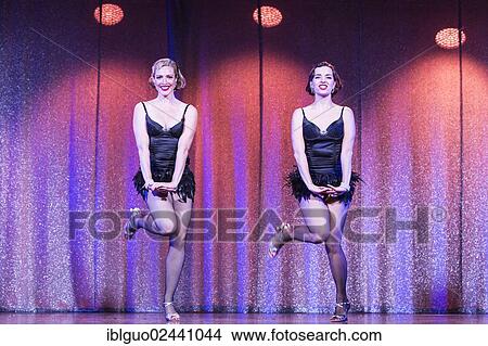 Picture - "Musical """"Chicago"""" with Natascha-Cecillia Hill as Velma Kelly and Annette Krossa as Roxie Hart, live performance, Le Theatre in Kriens, Lucerne, Switzerland, Europe". Fotosearch
