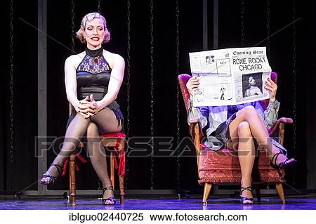 "Musical """"Chicago"""" with Natascha-Cecillia Hill as Velma Kelly and Annette Krossa as Roxie Hart, live performance, Le Theatre in Kriens, Lucerne, Switzerland, Europe" View Large Photo Image Stock Photography - "Musical """"Chicago"""" with Natascha-Cecillia Hill as Velma Kelly and Annette Krossa as Roxie Hart, live performance, Le Theatre in Kriens, Lucerne, Switzerland, Europe". Fotosearch