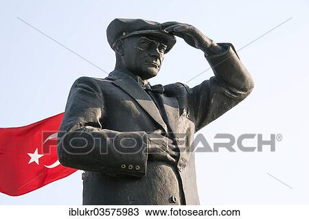 "Mustafa Kemal Atatuerk statue next to the Turkish flag, Marmaris, Provinz Mugla, Aegaisregion, Turkei, Turkey, Asia" View Large Photo Image Stock Image - "Mustafa Kemal Atatuerk statue next to the Turkish flag, Marmaris, Provinz Mugla, Aegaisregion, Turkei, Turkey, Asia". Fotosearch