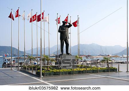 "Mustafa Kemal Atatuerk statue, Marmaris, Provinz Mugla, Aegais, Turkey, Asia" View Large Photo Image Stock Image - "Mustafa Kemal Atatuerk statue, Marmaris, Provinz Mugla, Aegais, Turkey, Asia". Fotosearch