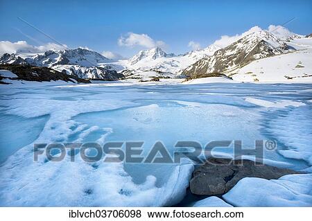 Stock Photo - "Mutterberger See mountain lake, Stubai Valley, Stubai Alps, Tyrol, Austria, Europe". Fotosearch