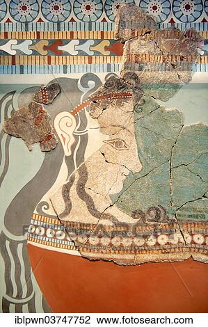 "Mycenaean fresco of a woman, from Tiryns, 14th - 13th century B. C., National Archaeological Museum, Athens, Greece, Europe" View Large Photo Image Stock Image - "Mycenaean fresco of a woman, from Tiryns, 14th - 13th century B. C., National Archaeological Museum, Athens, Greece, Europe". Fotosearch