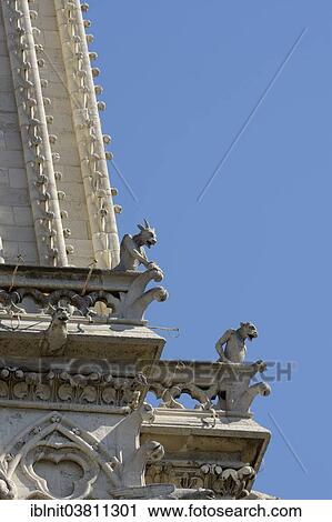 "Mythical creatures, chimeras on the facade of Cathedrale Notre Dame, Paris, Ile-de-France, France, Europe" View Large Photo Image Stock Image - "Mythical creatures, chimeras on the facade of Cathedrale Notre Dame, Paris, Ile-de-France, France, Europe". Fotosearch
