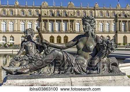 "Mythological figure at the Famabrunnen fountain, water parterre, Herrenchiemsee Palace, Herrenchiemsee, Chiemsee, Chiemgau, Upper Bavaria, Bavaria, Germany, Europe" View Large Photo Image Stock Image - "Mythological figure at the Famabrunnen fountain, water parterre, Herrenchiemsee Palace, Herrenchiemsee, Chiemsee, Chiemgau, Upper Bavaria, Bavaria, Germany, Europe". Fotosearch